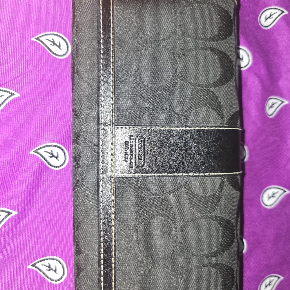 Vintage Coach Black Signature Wallet